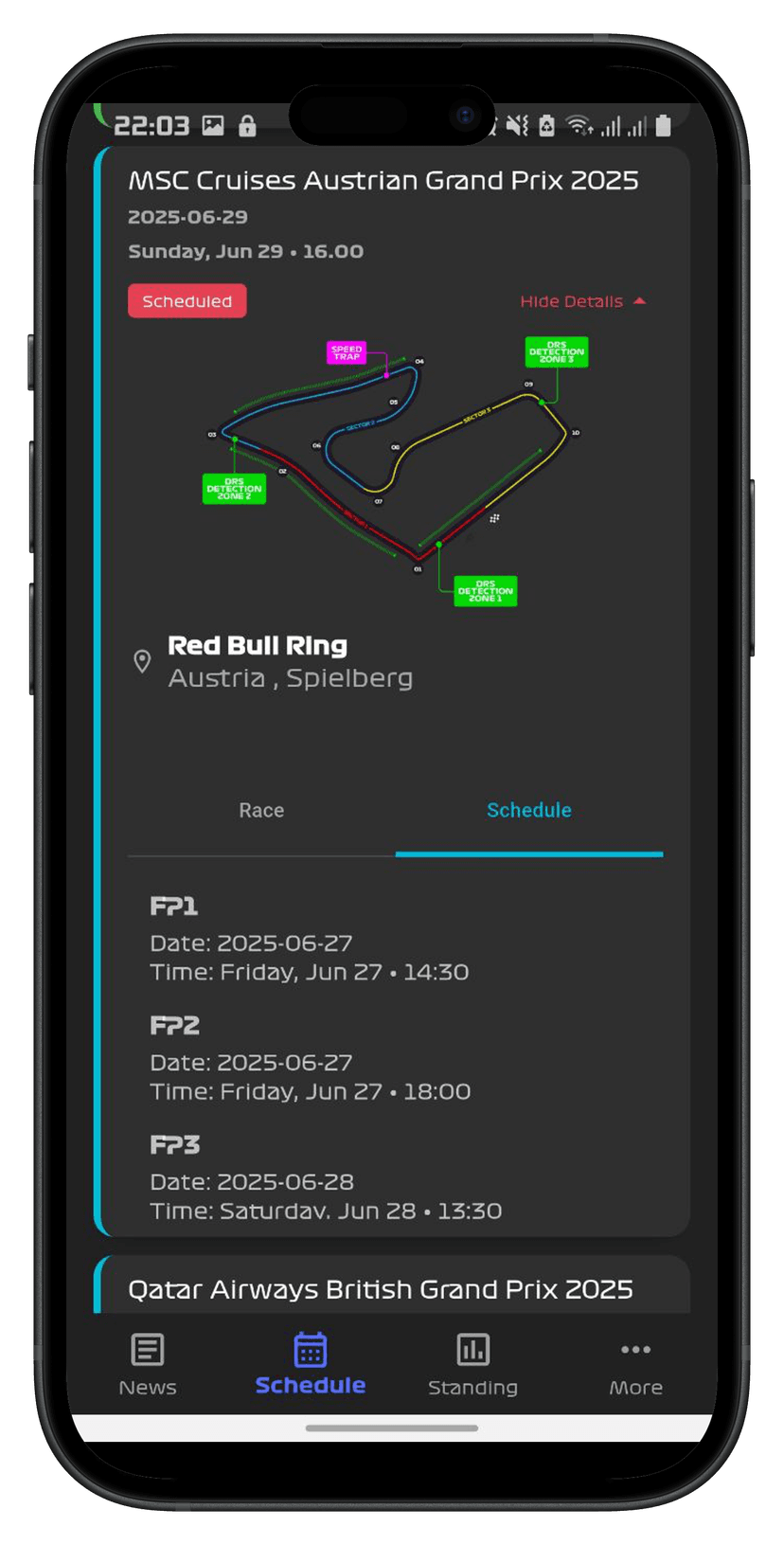 F1 Hub App Preview